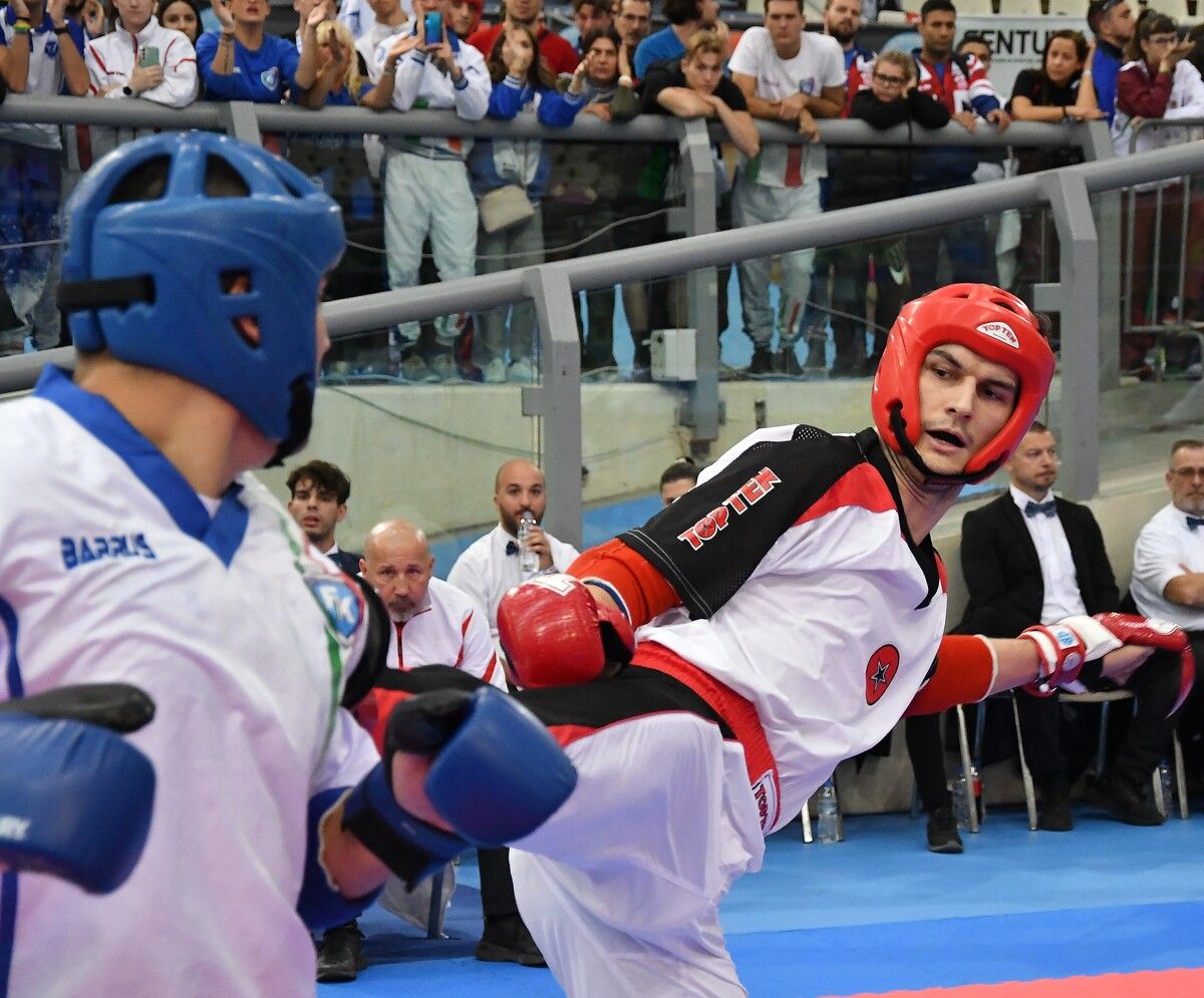 Der Harder Fabian Verschnig (r.) im Goldduell gegen den Italiener Gabriele Oliva.⇒Privat