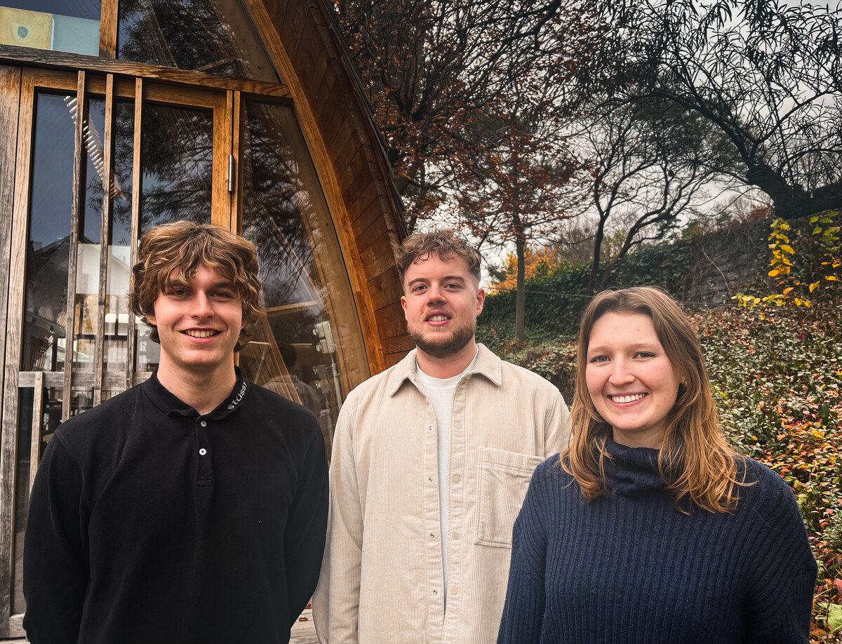Die drei Studenten: Matthias Waldner, Fatih Türeci und Anja Riegger.