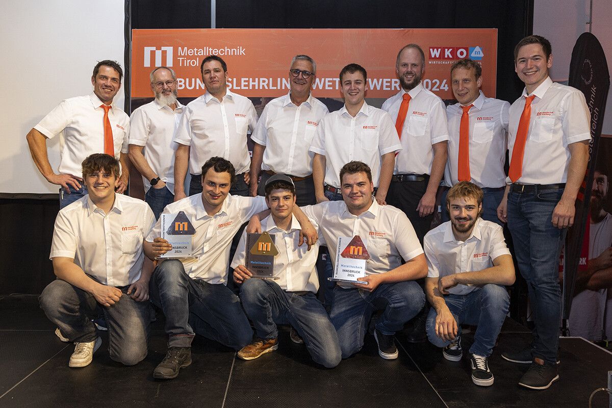 Die Metalltechnik glänzt: Vorarlbergs junge Talente holten Zwei Bundessieger und drei Stockerlplätzeholten beim Bundeslehrlingswettbewerb in Innsbruck zwei Bundessiege und drei Stockerlplätze.⇒WKV/Matthias Rhomberg