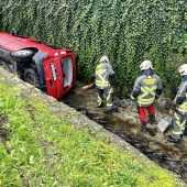 Im Dorfbach gelandet