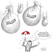 Finanzminister Mayr im Regen!
