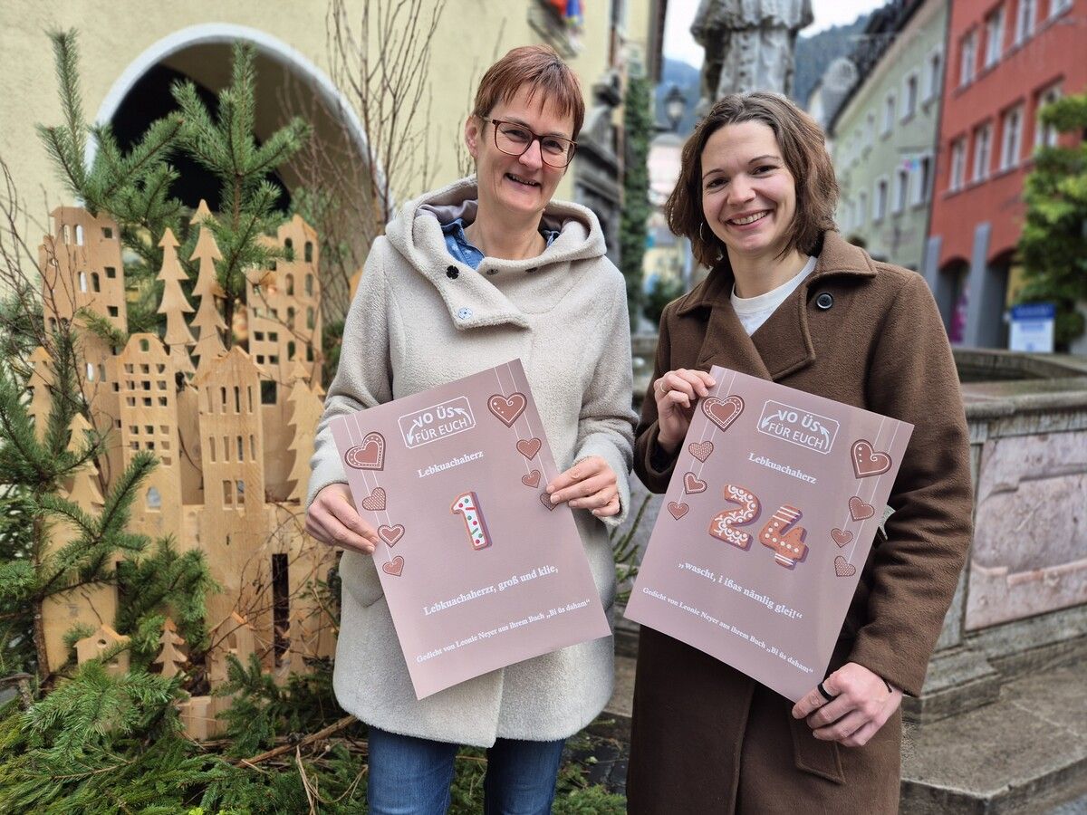 Helga Reder und Michaela Çifçi haben wieder eine neue Aktion für die Bludenzer Betriebe gestartet – der Bludenzer Adventkalender. ⇒VN/JUN