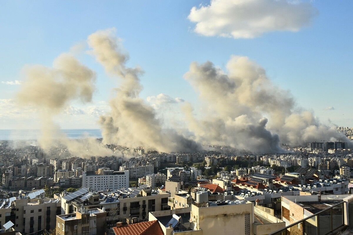 Israel griff am Dienstag mehrere Ziele in Beirut an. ⇒afp