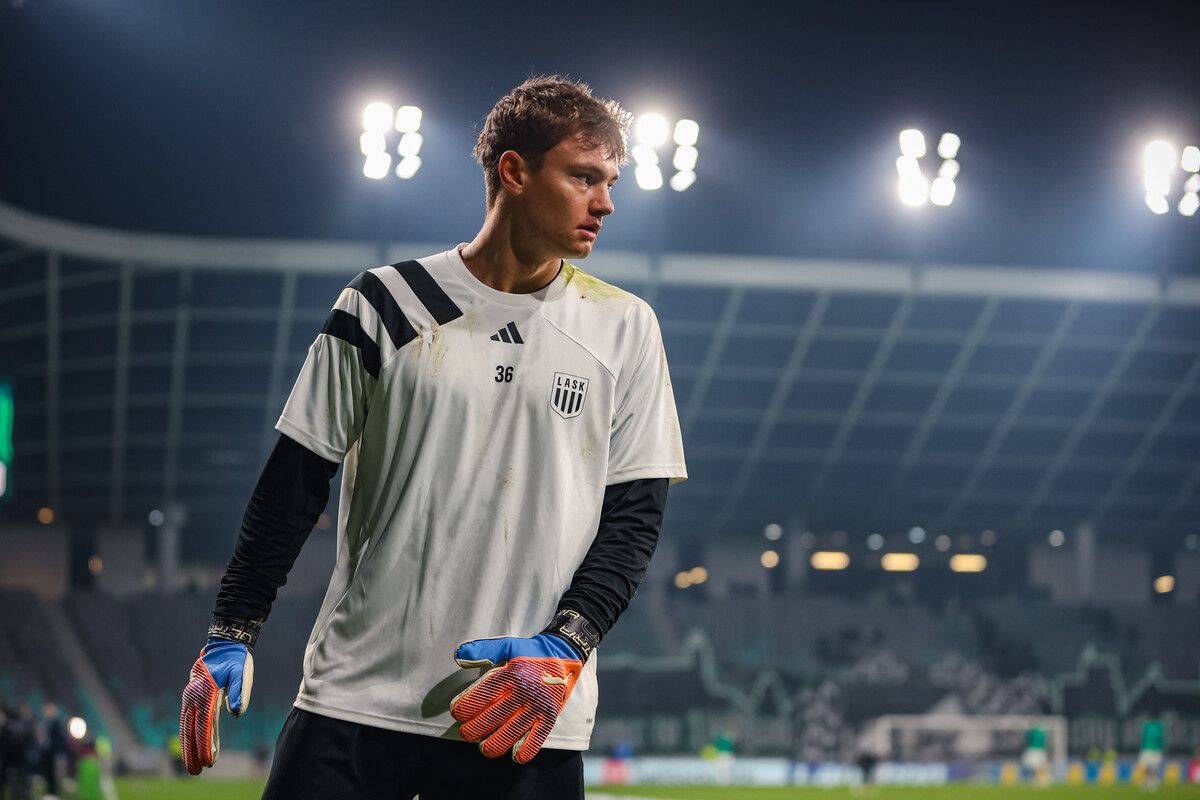 LASK-Ersatzgoalie Lukas Jungwirth kam zu seinem Debüt im Europacup.⇒gepa