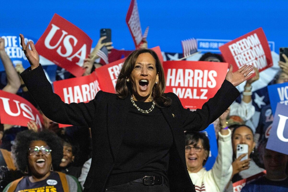 Legten sich im Wahlkampffinale noch einmal ins Zeug: Kamala Harris zeigte sich bei der Abschlusskundgebung siegessicher. Donald Trump wütete indes gegen seine politischen Gegner.⇒AFP