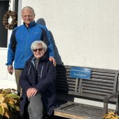 Einladende Bank der Fesslers