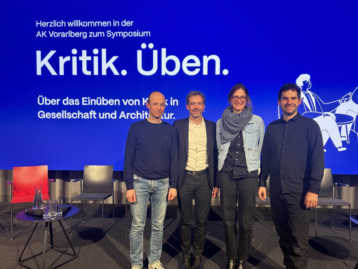 Mario Lins mit Daniel Walser, Isabella Marboe und Lukas Gruntz.⇒vn/hartmann