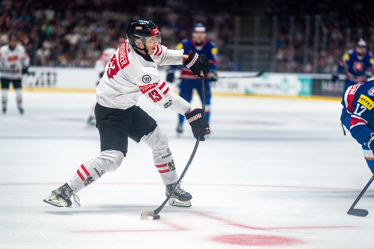 Mit Vinzenz Rohrer (Bild), Ramon Schnetzer und Patrick Obrist stehen drei Vorarlberger im ÖEHV-Kader beim Deutschland-Cup in Landshut.⇒GEPA