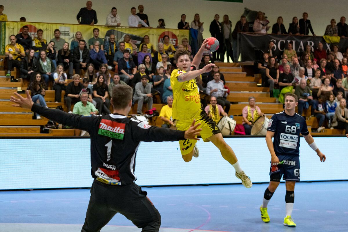 Robin Kritzinger erzielte in dieser Saison bereits 30 Treffer und hält in der ewigen Statistik bei exakt 200 Volltreffern im Trikot von Bregenz Handball.⇒VN/Stiplovsek