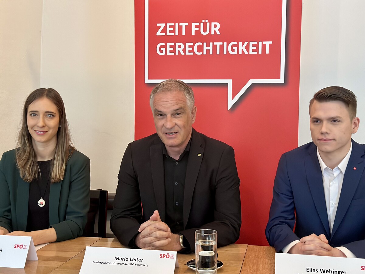 Stefanie Matei ist stv. Stadtparteivorsitzende, Elias Wehinger nicht mehr Vorsitzender. Mario Leiter (M.) muss einen Nachfolger oder eine Nachfolgerin finden. ⇒SPÖ