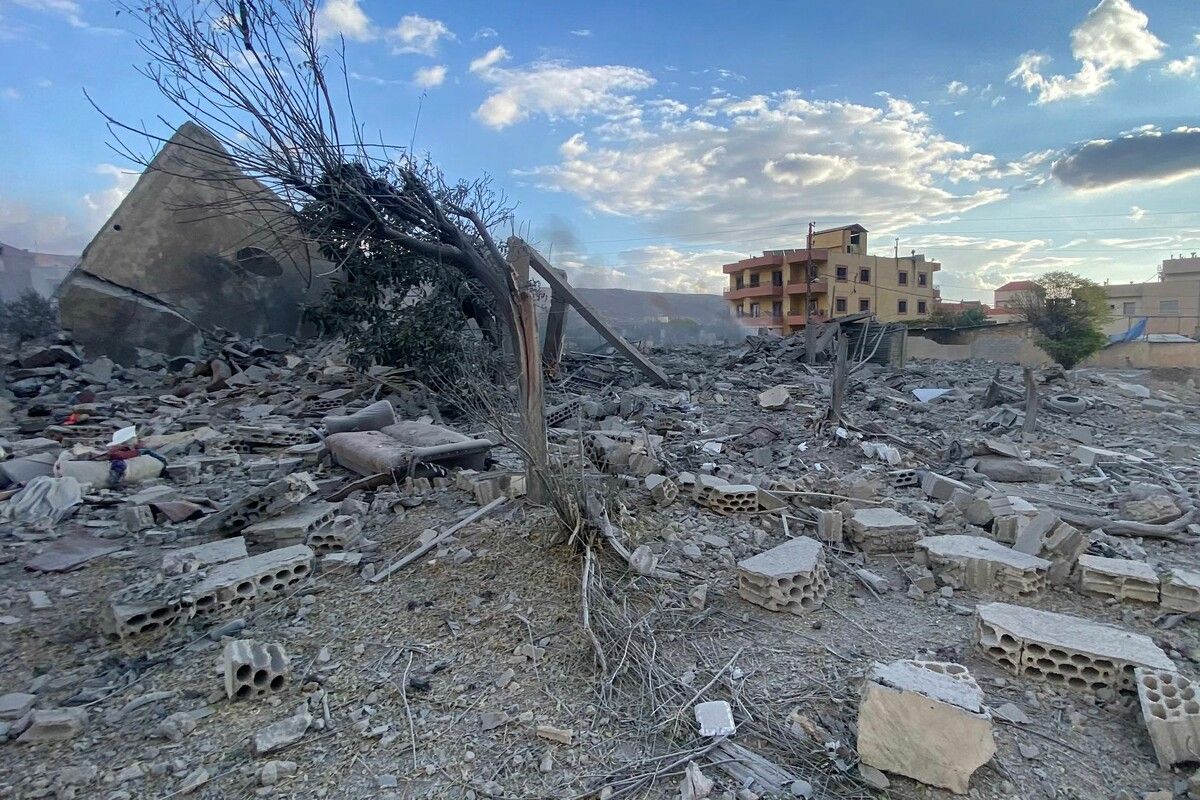 Teile der ostlibanesischen Stadt Baalbeck wurden am Sonntag bei einem Angriff der israelischen Luftwaffe schwer getroffen. ⇒AFP