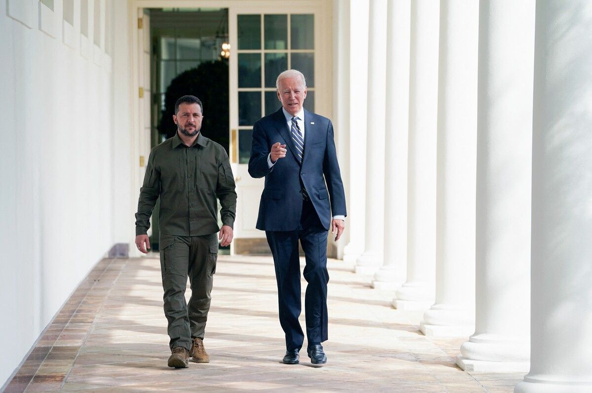 US-Präsident Joe Biden und Ukraines Präsident Wolodymyr Selenskyj demonstrierten wiederholt Einigkeit.⇒AFP