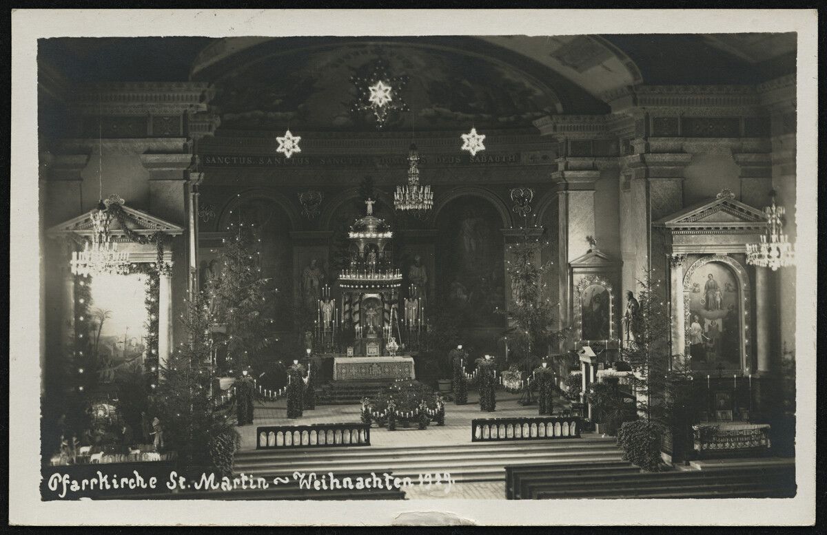 Weihnachten 1929 in der Pfarrkirche St. Martin.