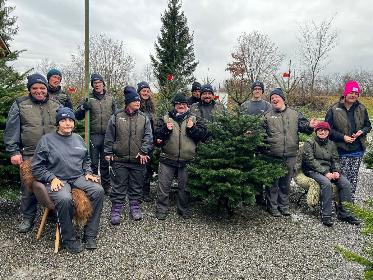 Am Gutshof Heidensand freut man sich bereits auf den Christbaumverkauf.⇒Lebenshilfe