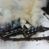 Großeinsatz wegen Dachstuhlbrand in Mittelberg