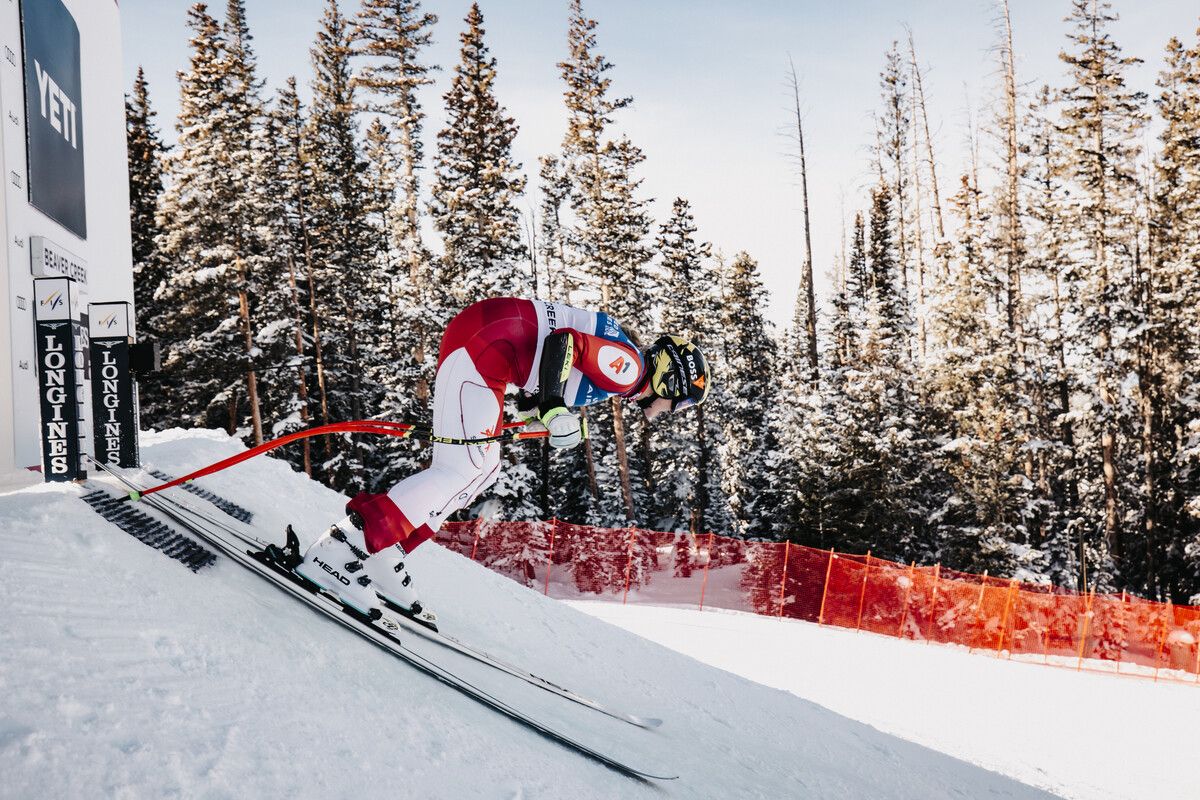 Die Lecherin Nina Ortlieb wuchtete sich im Training zur Abfahrt in Beaver Creek nach langer Verletzungszeit wieder auf die Piste.⇒gepa