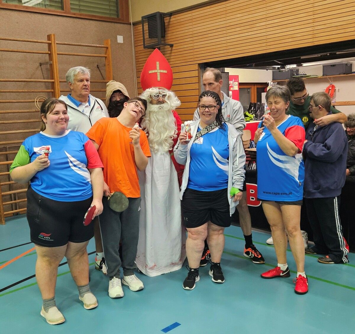 Die Sportlerinnen und Sportler freuten sich über den besonderen Besuch.