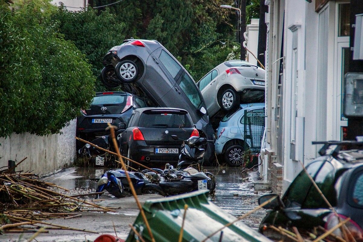 Ein Sturmtief hat schwere Verwüstungen hinterlassen.⇒AFP