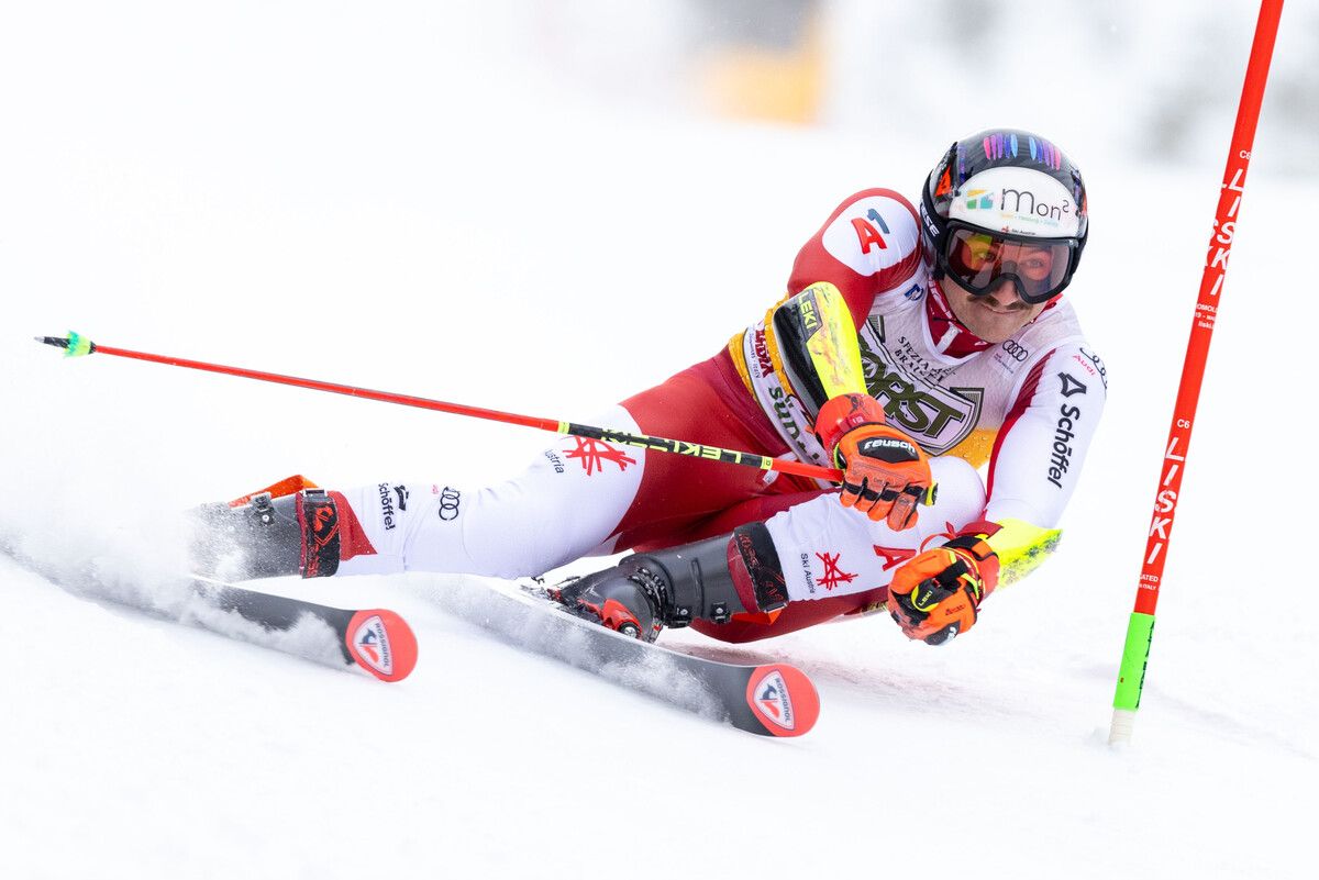 Patrick Feurstein ist aktuell Österreichs bester Skifahrer. Gemeinsam mit Lukas Feurstein (Bild oben) und Stefan Brennsteiner sorgte er für die einzigen Podestplätze bei den ÖSV-Herren im bisherigen Winter.⇒gepa