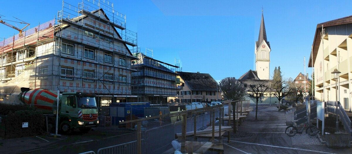Im Hohenweiler Zentrum entsteht das größte Bauvorhaben in der Geschichte der Leiblachtalgemeinde. ⇒STP (3)