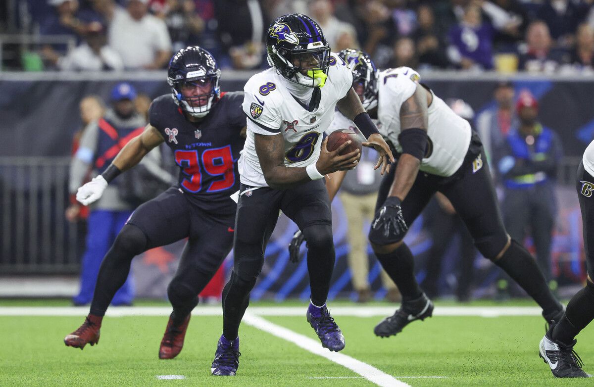 Ravens-Quarterback Lamar Jackson ist zu einem NFL-Rekord gelaufen.⇒reuters