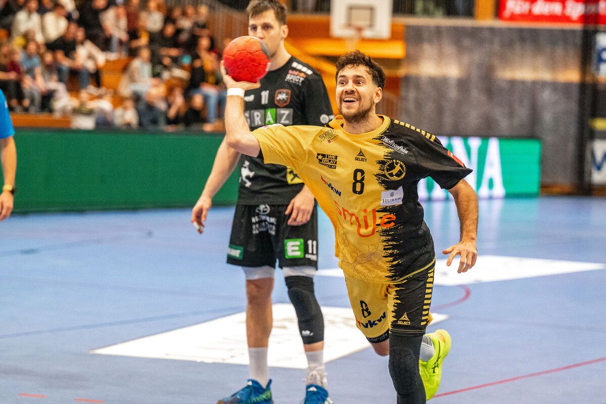 Sebastian Burger und Bregenz Handball setzten sich gegen Graz durch.⇒VN/Rhomberg
