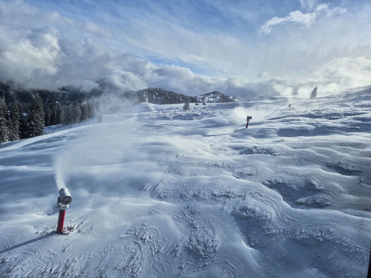 Technische Beschneiung sei essenziell für eine gesicherte Wintersaison. ⇒vn
