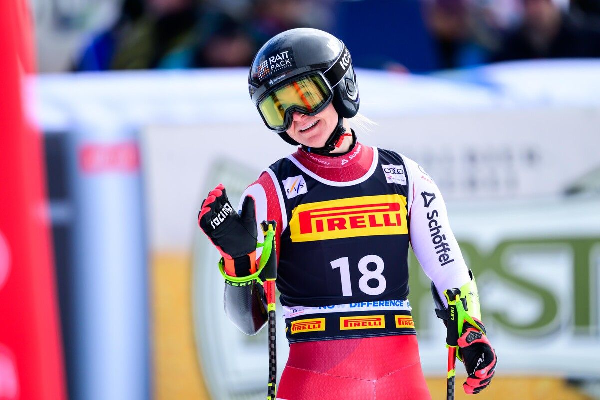 Ariane Rädler gab sich trotz Platz acht im Super-G von Cortina d‘Ampezzo selbstkritisch, verlangt mehr von sich selbst.⇒gepa