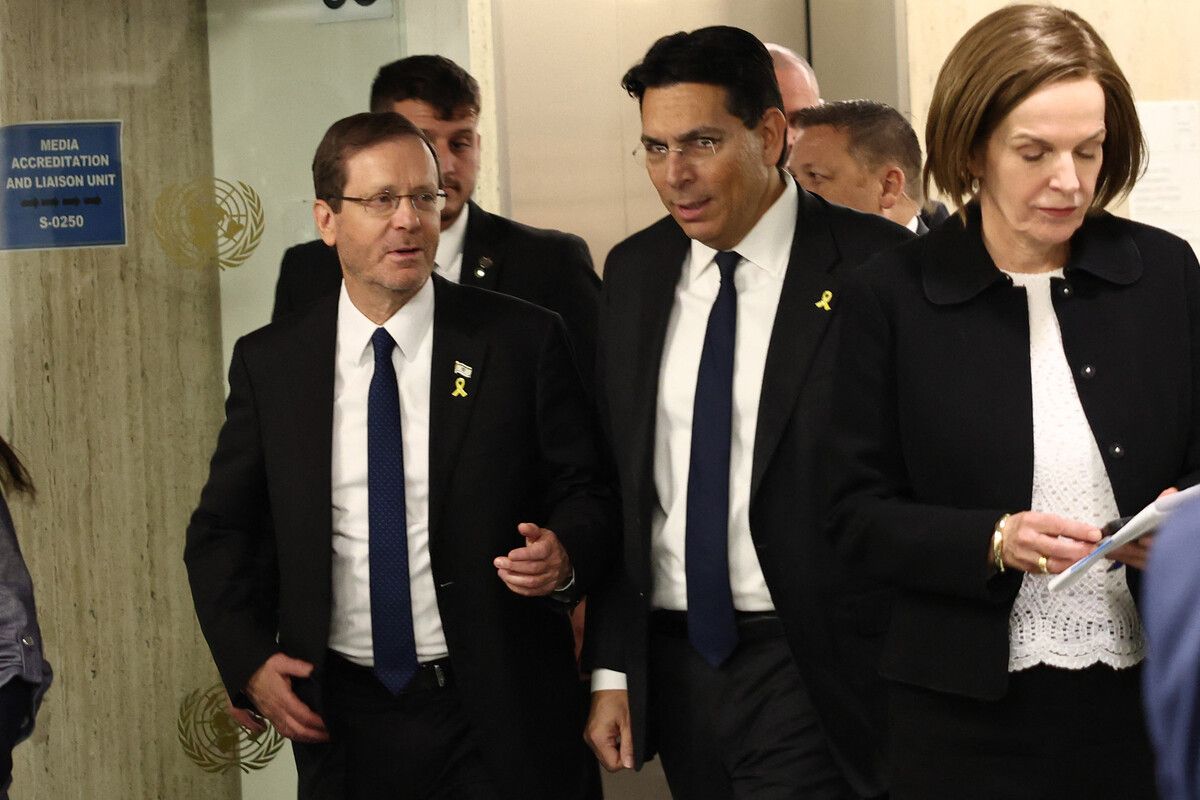 Danny Danon bei einem Treffen mit Israels Staatspräsident Isaac Herzog.⇒afp
