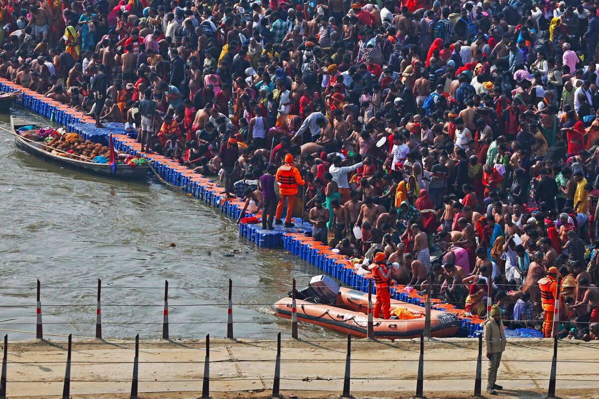 Das Maha-Kumbh-Fest ist die größte religiöse Veranstaltung der Welt.⇒AFP