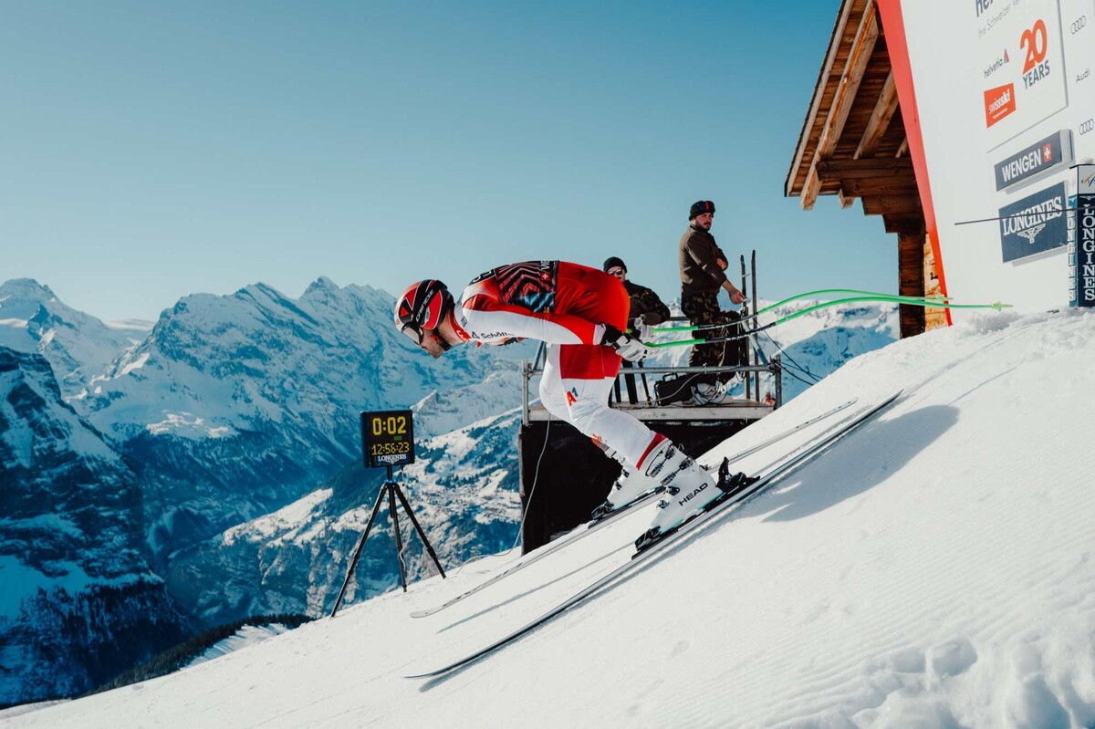 Der Oberösterreicher Vincent Kriechmayr tastete sich mit Platz vier im Training an die Lauberhorn-Strecke in Wengen heran.⇒gepa