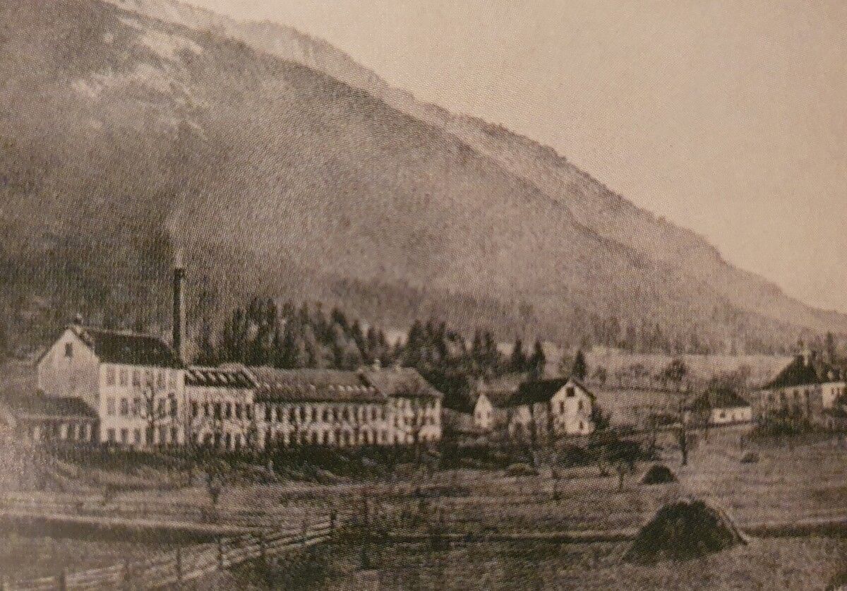 Die Weberei um das Jahr 1900. ⇒Stadtarchiv Feldkirch