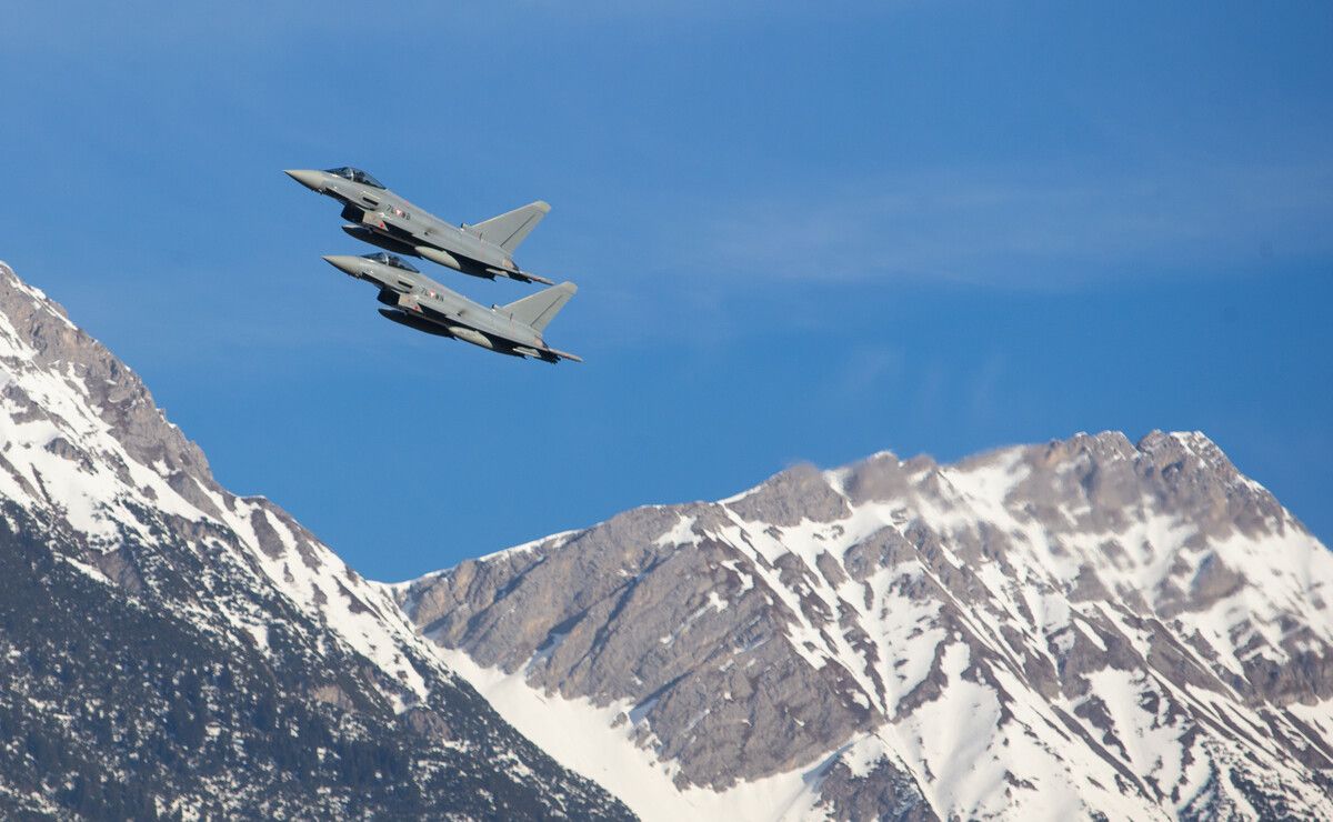 Einsatz am Himmel über Vorarlberg: Patrouillenflüge zur Überwachung des Luftraums. ⇒VN/KH