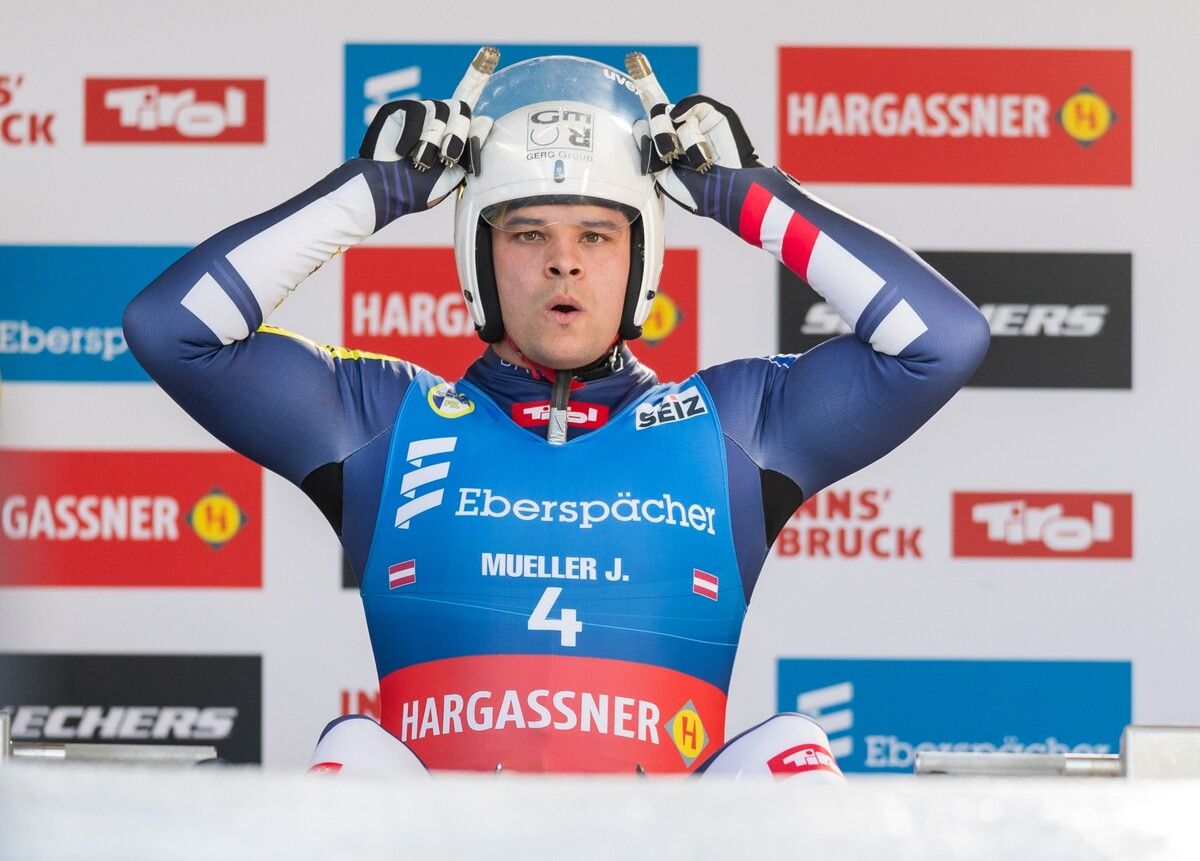 Doppel-Europameister Jonas Müller ist bereit für die nächsten Husarenritte im Eiskanal.⇒ÖRV/Reker