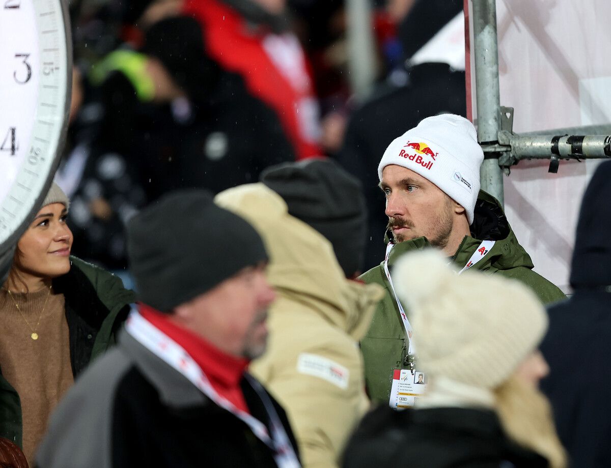 Marcel Hirscher als Zaungast beim Nightrace in Schladming.⇒GEPA