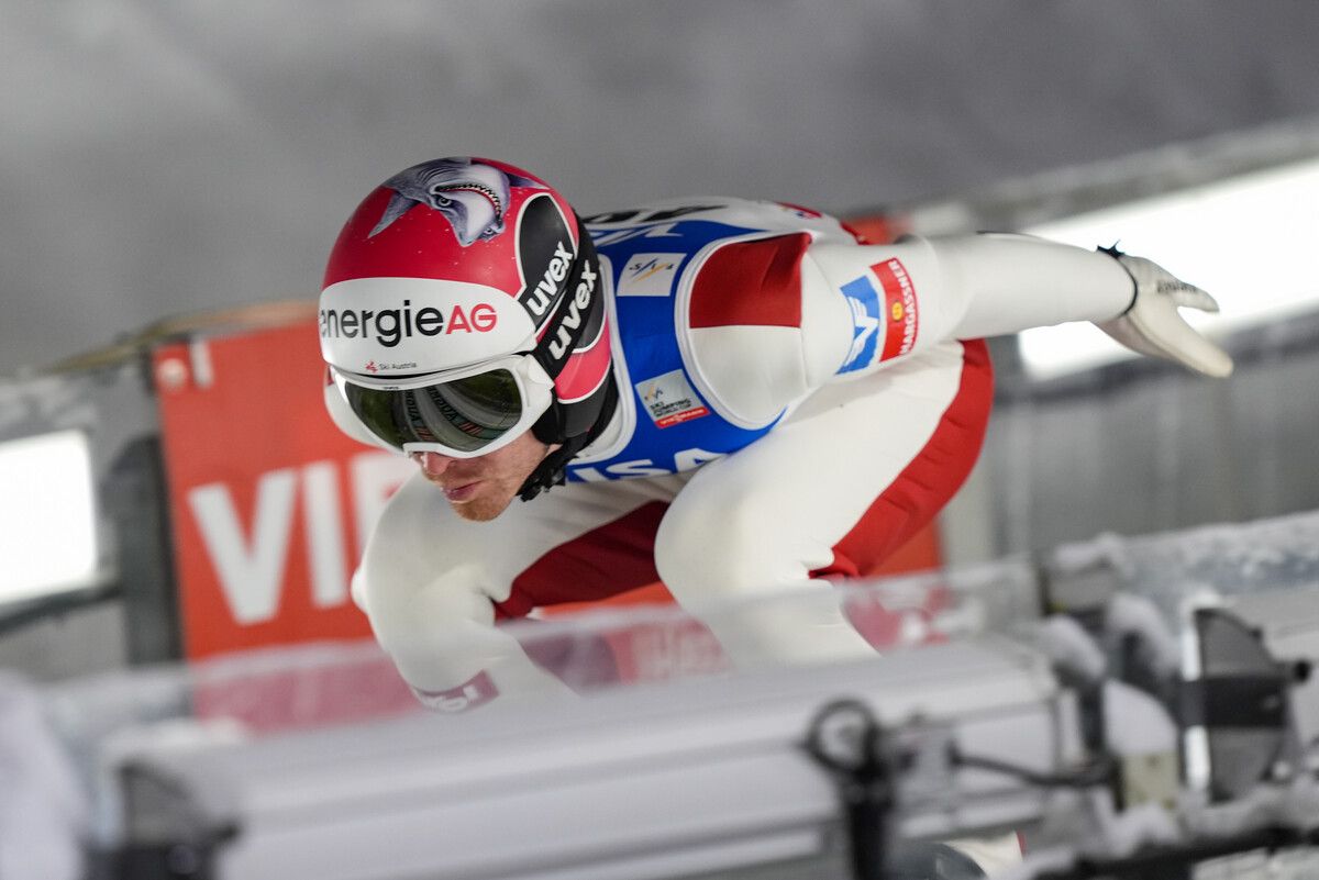 Michael Hayböck sorgte als Dritter für die einzige ÖSV-Podestplatzierung beim Skifliegen in Oberstdorf.⇒GEPA