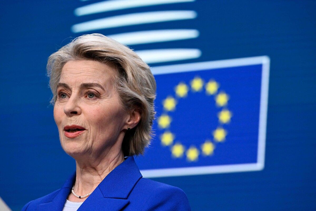 Ursula von der Leyen kündigt weitere Hilfen für Gaza an.⇒AFP