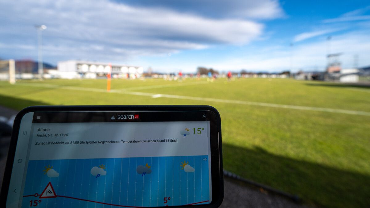Wetterkapriolen zum Start der Wintervorbereitung in Altach.