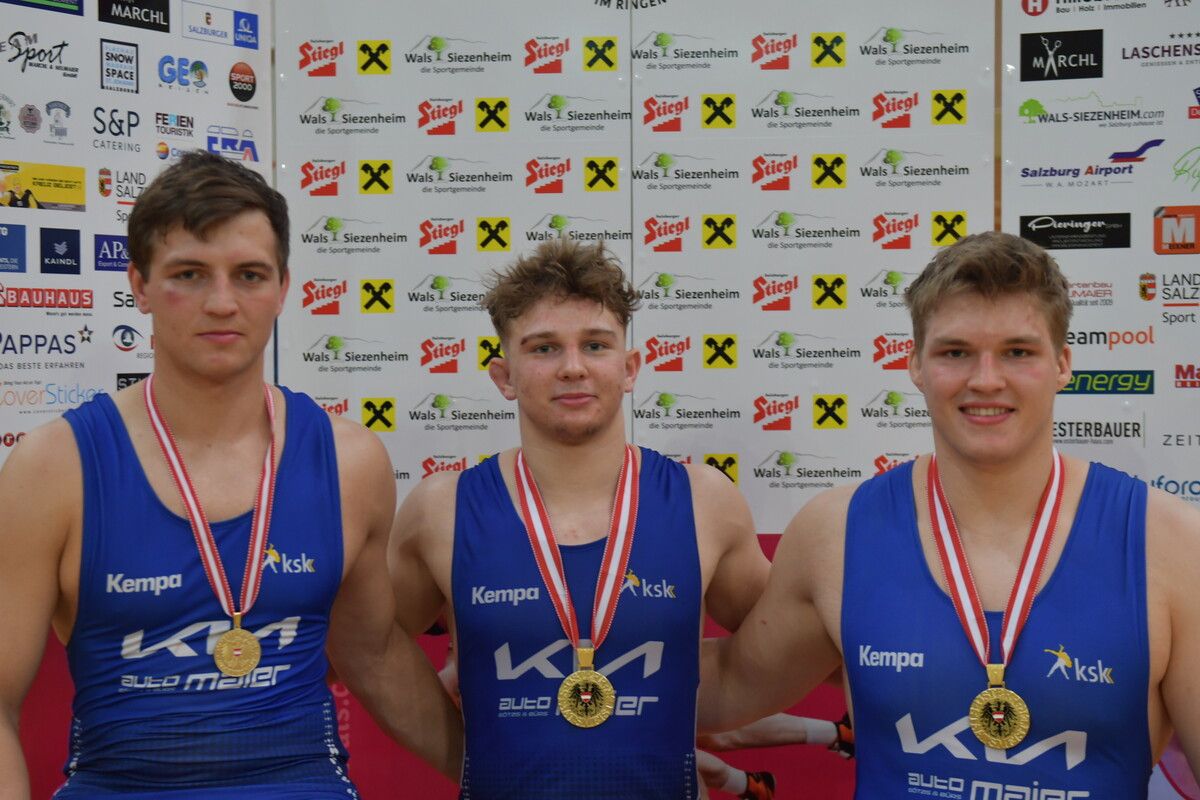 Bernhard Begle, Lars Matt und Leonhard Junger holten Gold für den KSK Klaus. ⇒vn/TK