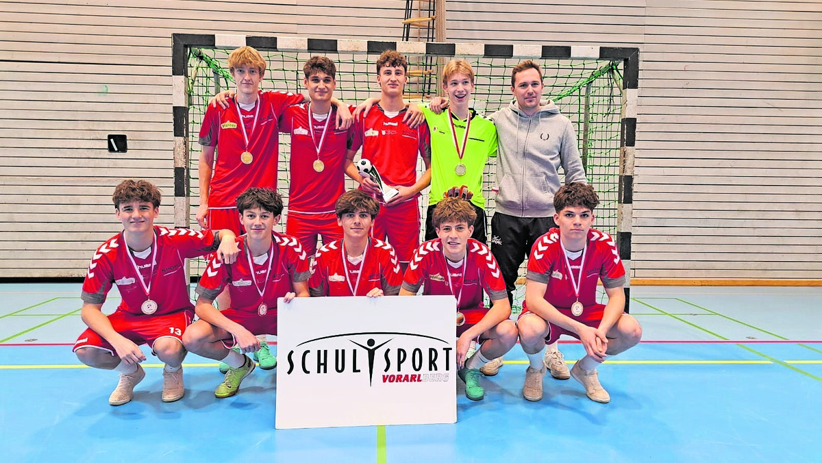 Das Sportgymnasium Dornbirn holte bei den Burschen den ersten Platz.