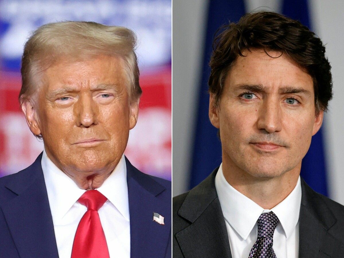 Donald Trump und Justin Trudeau nehmen heute an einer Telefonkonferenz teil.⇒afp