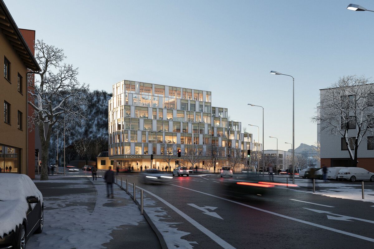 Ein lichter Holzhybridbau mit versetzten Gebäudeteilen hat die Jury überzeugt. Erwartet wird auch eine Attraktivierung des gesamten Quartiers. ⇒FA/Querkraft
