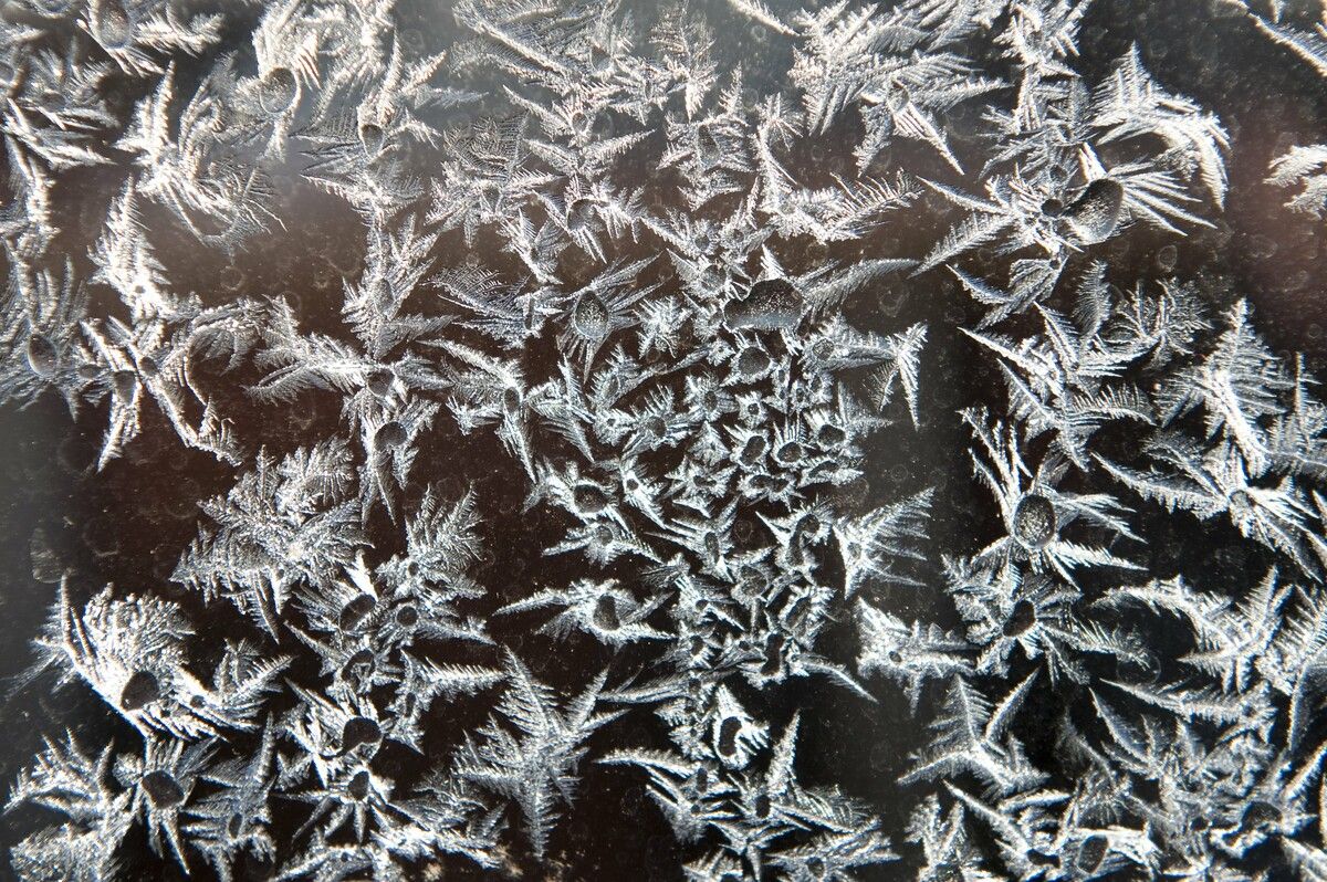 Eisblumen an einem Fenster sind inzwischen selten zu sehen.⇒dpa