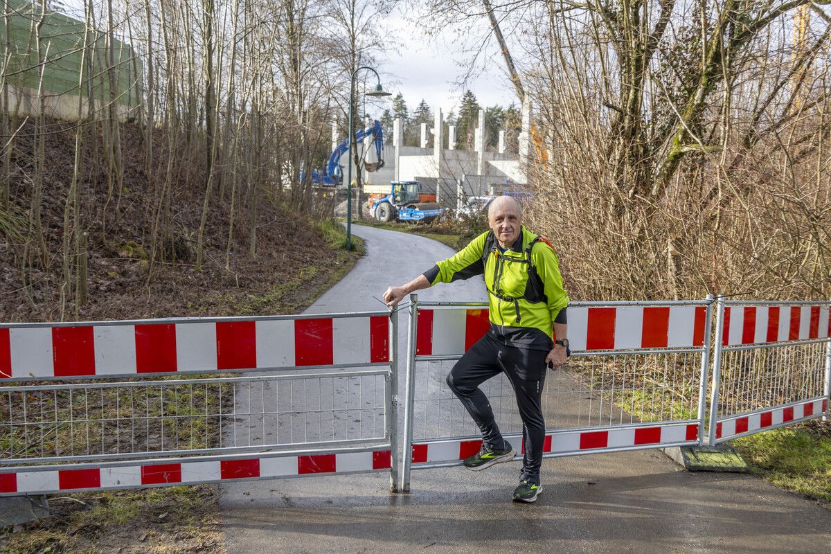 Ernst Passler nimmt die Wegsperre gelassen.