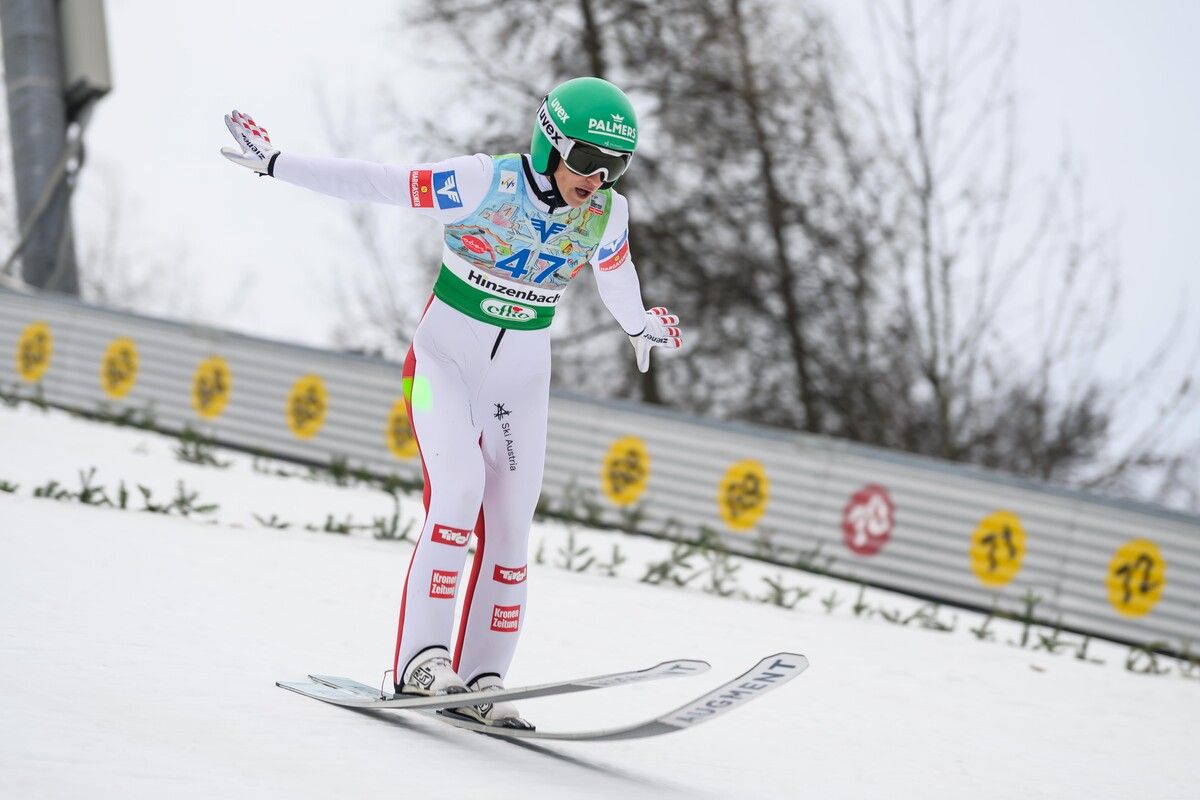 Eva Pinkelnig belegte beim Heim-Weltcup in Hinzenbach die Ränge fünf und sechs.⇒GEPA