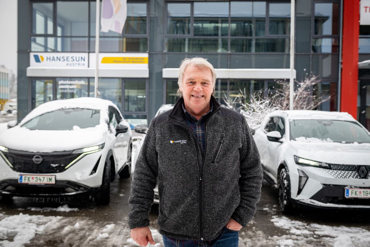 Andreas Müller von Hansesun weiß, dass Tesla nach dem Wahlsieg Donald Trumps weit mehr als nur ein E-Auto ist. ⇒VN/Rhomberg