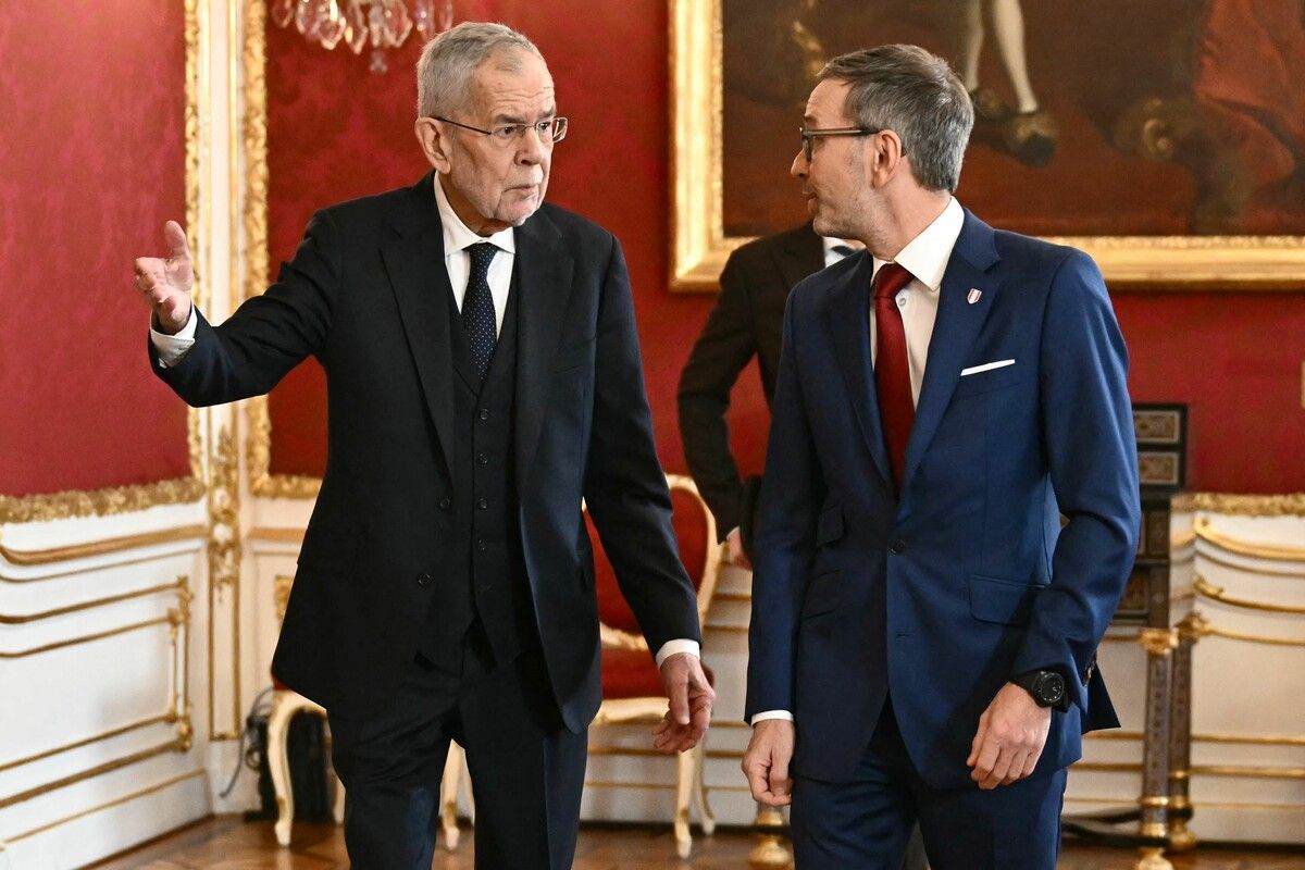 Herbert Kickl (rechts) wird heute von Van der Bellen erwartet. ⇒APA
