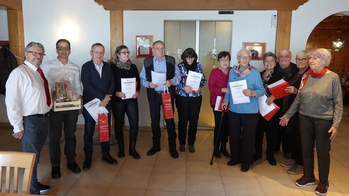 Jahreshauptversammlung des PVÖ-Partenen: Ehrungen und ein gelungenes Abendessen im Hotel Zerres. ⇒Verein PV Partenen