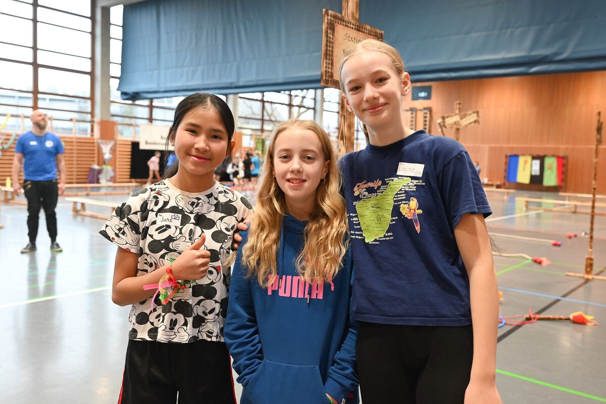 June, Emilia und Layna waren begeistert von dem besonderen Schulfest.