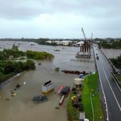 Rekord-Regen in Australien: Hochwasser lockt Krokodile an